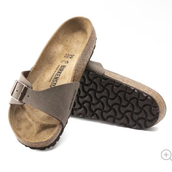 BIRKENSTOCK | Madrid Birkibuc Sandals in Mocha - Picture 1 of 9